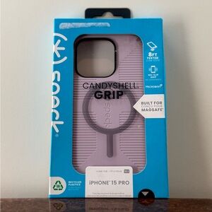 Speck CandyShell Grip Case for iPhone 15 Pro - Lavender